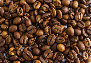 coffee beans, background. A lot of coffee beans for background.