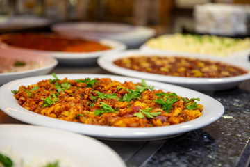Buffet restaurant, the hotel restaurant. Turkish food
