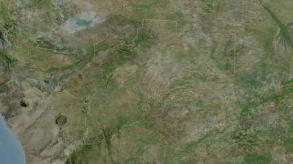 Otjozondjupa, Namibia - outlined. Satellite