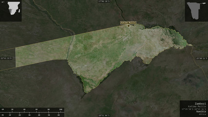 Zambezi, Namibia - composition. Satellite