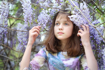 Girl in the park near Wisteria