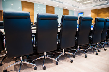 Empty business conference room interior