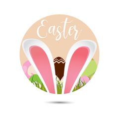 Happy easter button