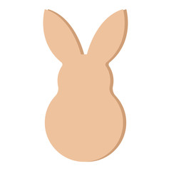 Isolated bunny silhouette