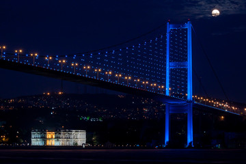 Fototapeta na wymiar night view of the bridge