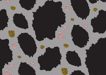 Abstract animal skin leopard seamless pattern design. Jaguar, leopard, cheetah, panther fur.