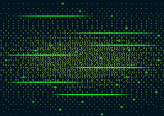 Coronavirus background halftone. Modern vector illustration. Covid-19 outbreak concept. Monochrome black and white geometric pattern. Graphic design geometric shape. Banner background.