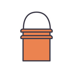 Isolated bucket fill style icon vector design