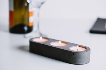 concrete tealight holders