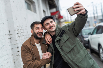 International male on the street and having fun