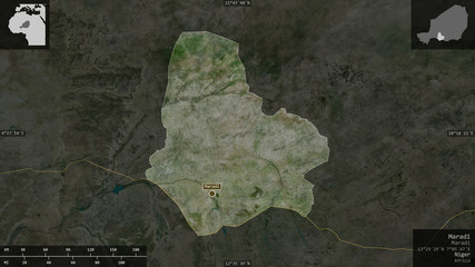 Maradi, Niger - composition. Satellite