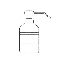 消毒スプレーボトルのイラスト(線画)