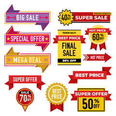 Mega Sale Special Offer Collection Vector Pack