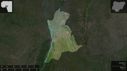 Anambra, Nigeria - composition. Satellite