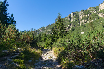 Hiking trail for Malyovitsa peak, Rila Mountain, Bulgaria