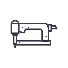 Isolated hand sandler line style icon vector design