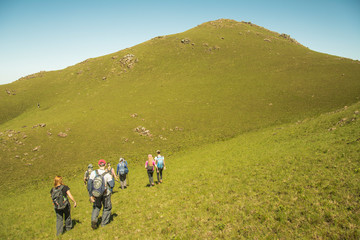 Obraz premium hikers in the mountains