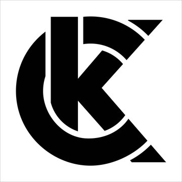 Unusual minimalistic monogram C and K. Business logo template. C and K logo. C and K icon. CK logo. CK icon. Vector logo
