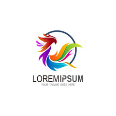 Eagle logo, Bird logo with circle design template, eagle icon , wing and bird logo 