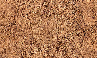 Close view of sandy soil surface.