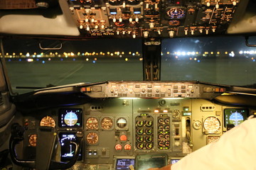 cockpit of airplane