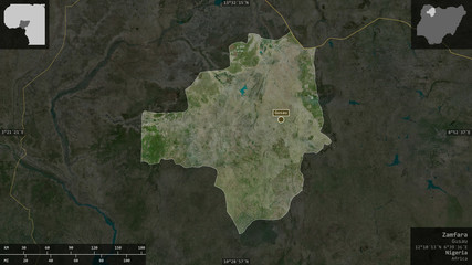 Zamfara, Nigeria - composition. Satellite