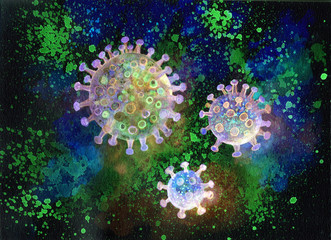 Fototapeta na wymiar 3d rendered illustration of a corona virus