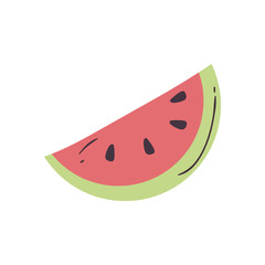 Isolated watermelon fruit flat style icon vector design