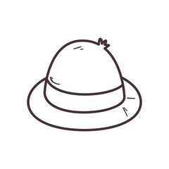 Isolated hat line style icon vector design