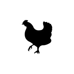 Chicken sillhouette. Logo icon vector illustration.