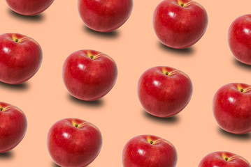 Apples on a light orange background