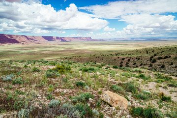 beautiful view from a hill in the west