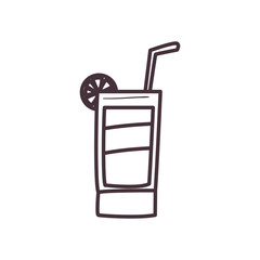 Isolated alcohol cocktail line style icon vector design