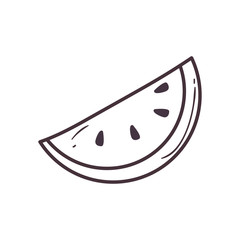 Isolated watermelon fruit line style icon vector design