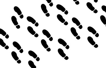 Human footprints icon isolated on white background. Vector art.