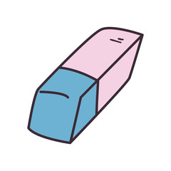 Isolated eraser fill style icon vector design