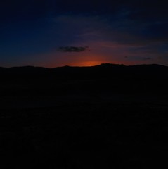 sunset in the mountains