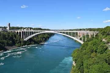 Fototapeta na wymiar view of the bridge over the river