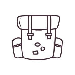 Isolated bag line style icon vector design