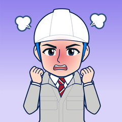 Obraz premium 現場監督のイラスト