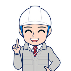 現場監督のイラスト