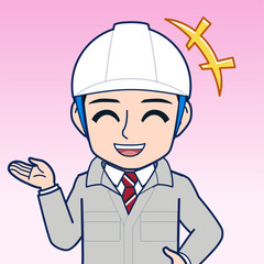 現場監督のイラスト