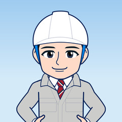 現場監督のイラスト