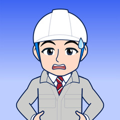 現場監督のイラスト