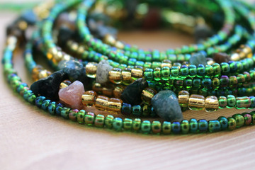 Green Fancy Jasper Waist Beads