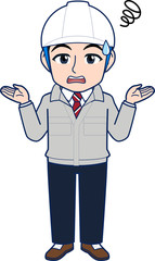 現場監督のイラスト