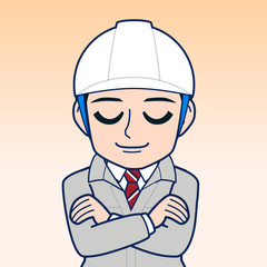 現場監督のイラスト