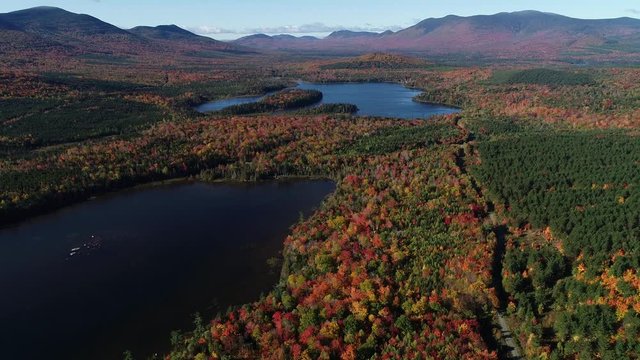 New England fall foliage drone 4K