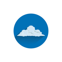 cloud flat icon. CO2 icon , carbon dioxide colorful flat icon with shadow. pollution icon