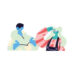 couple talking about topics of the day